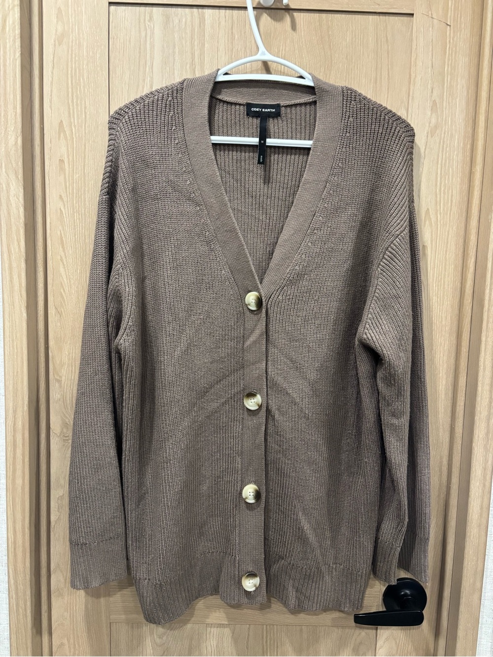 Cozy Earth Oversized Classic Cardigan Sweater Size M Chunky Knit